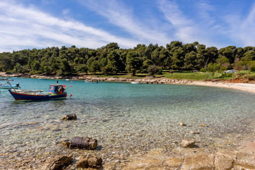 sandy beaches in Pula, Croatia